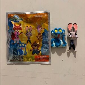 Disney Zootopia Gary De’Snake Judy Hopps Blind Bag Magnet Bundle Set Lot